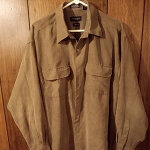 Soft suede long sleeve shirt